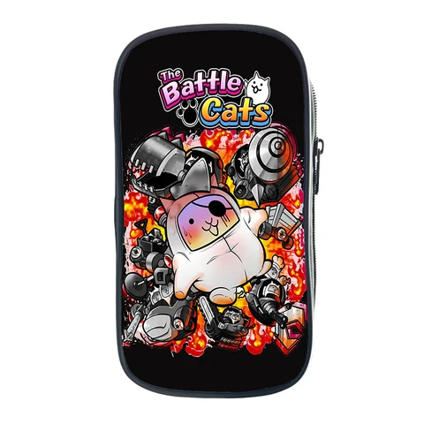 Косметичка с принтом Battle Cat, сумка-карандаш, женские косметички, пенал для мальчиков и девочек, детские школьные принадлежности, сумка для ручек, подарки