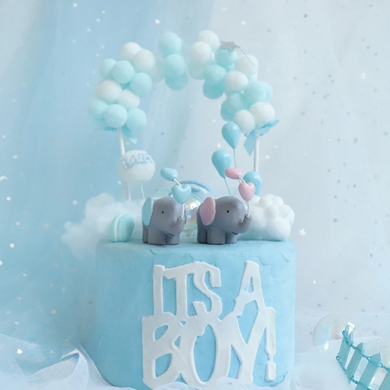 

Милый воздушный шар в виде слона, животное, топпер для торта на день рождения, вечеринка в честь рождения ребенка, украшения для дня рождения...