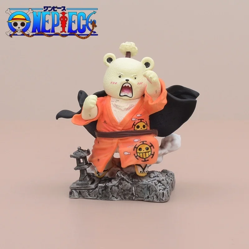 

One Piece Bepo 10cm Anime Figure Wano Country White Bear Action Figurine PVC Kawaii Model Decoration Car Ornament Toy Gift