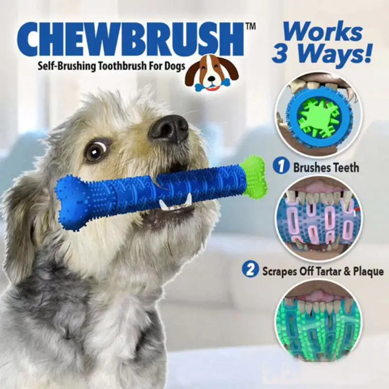 

New Dog Chew Toy Rubber Pet Dog Teeth Cleaning Toy Dog Molar Stick Aggressive Chewers Food Treat Dispensing Toys