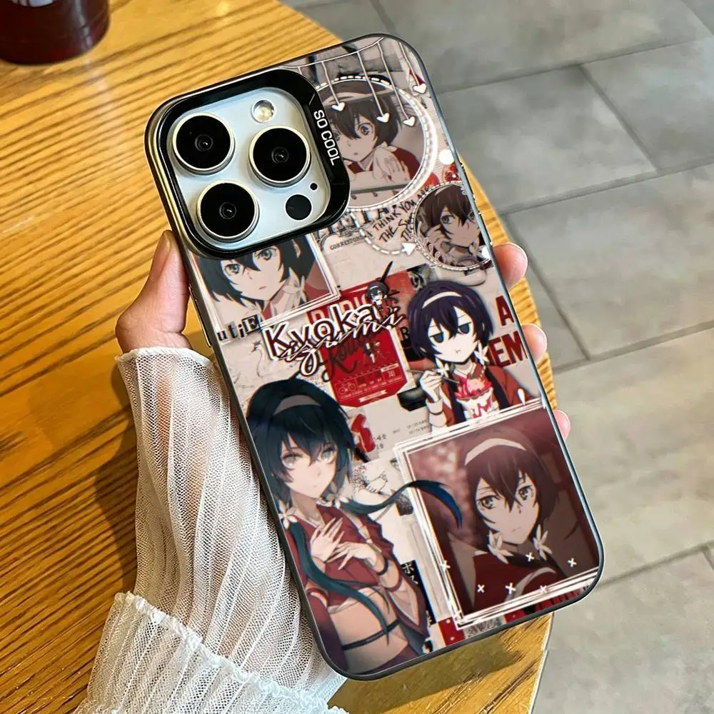 Фото Чехол для телефона Bungo Stray Dogs Kyoka Izumi для iPhone 17, 16, 15, 14, 13, 12, 11 Plus, Pro Max, XS, серебристого цвета. №3