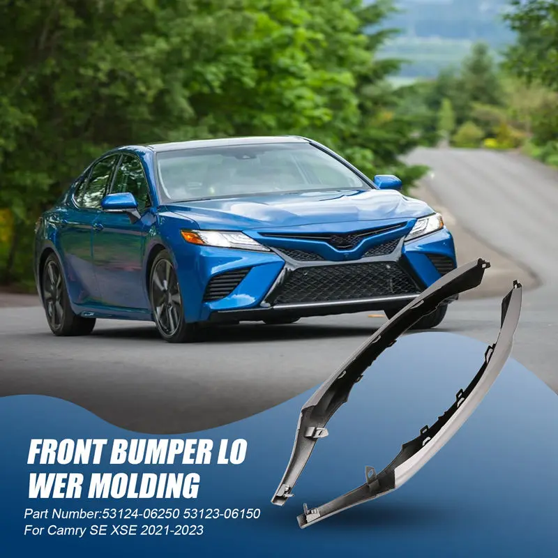 Передний спойлер бампера 53124-06250 53123-06150 для Toyota Camry SE XSE 2021-2023 Нижняя молдинговая