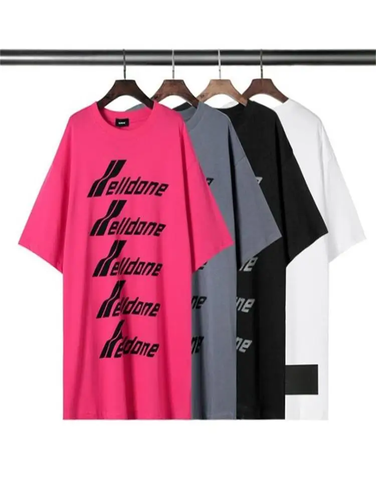 

Новинка, летний пуловер с круглым вырезом и надписью для мужчин и женщин, с коротким рукавом