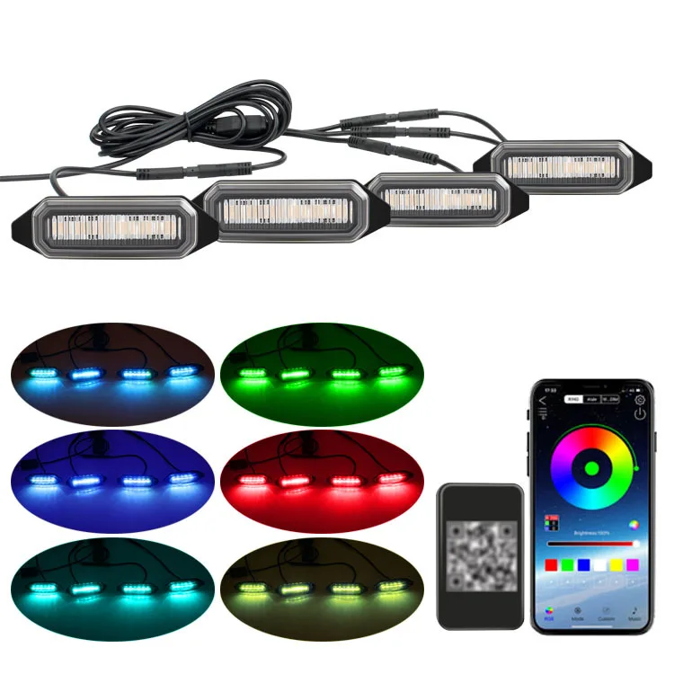 

4 шт. автомобильных аксессуаров для Tank 300: желтые фары-«орлиные глаза» для решетки радиатора, дневные ходовые огни в стиле Raptor, 2020-2024 гг.