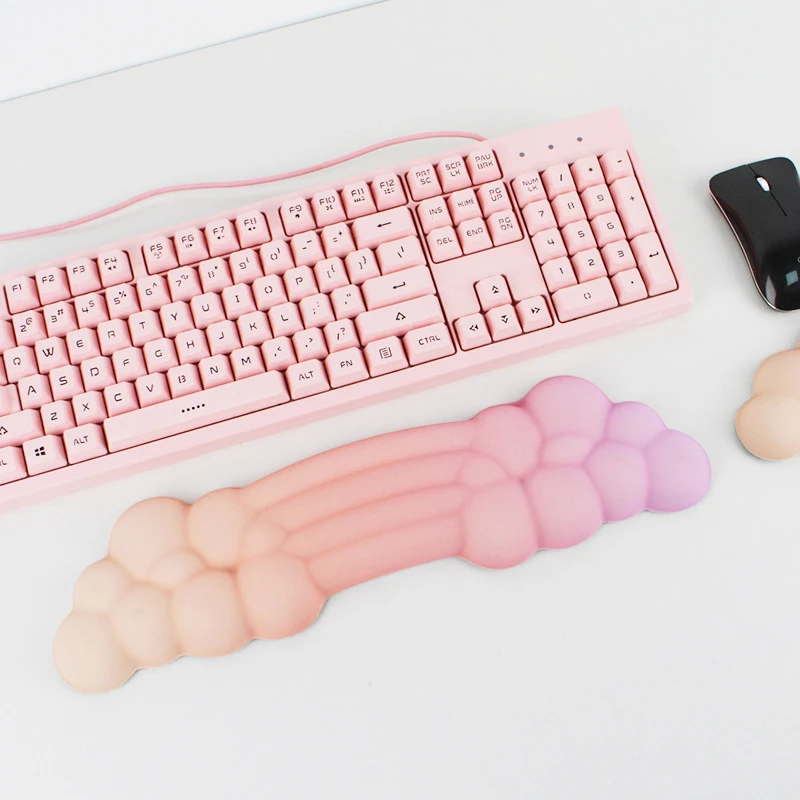 

Ergonomic Keyboard Rest Wrist Cloud Non-Slip Rubber Desk Mat Pad Hand Office Mouse Carpet Wristband Soft Support Accessories