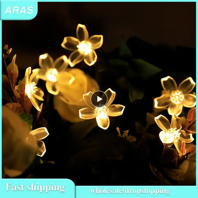 

1~10PCS Solar Garden Light Led Flower Lighting Fairy String Lights Outdoor Christmas Chain Lamp Blossom Festoon Party Home