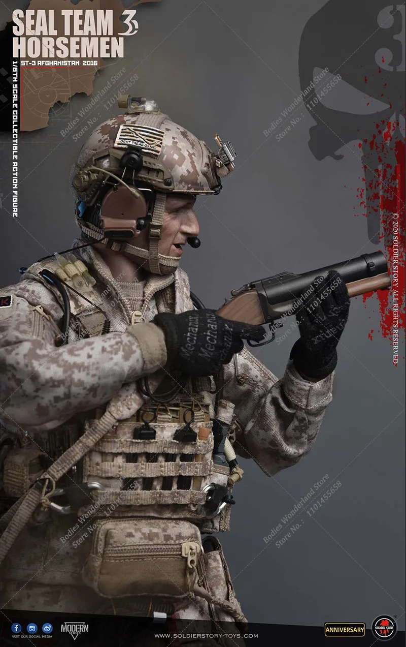 Фото Оригинальная фигурка солдата SS120, масштаб 1/6, SEAL TEAM 3 HORSEMEN, 12 дюймов, мужская фигурка солдата, юбилейное специальное издание №4