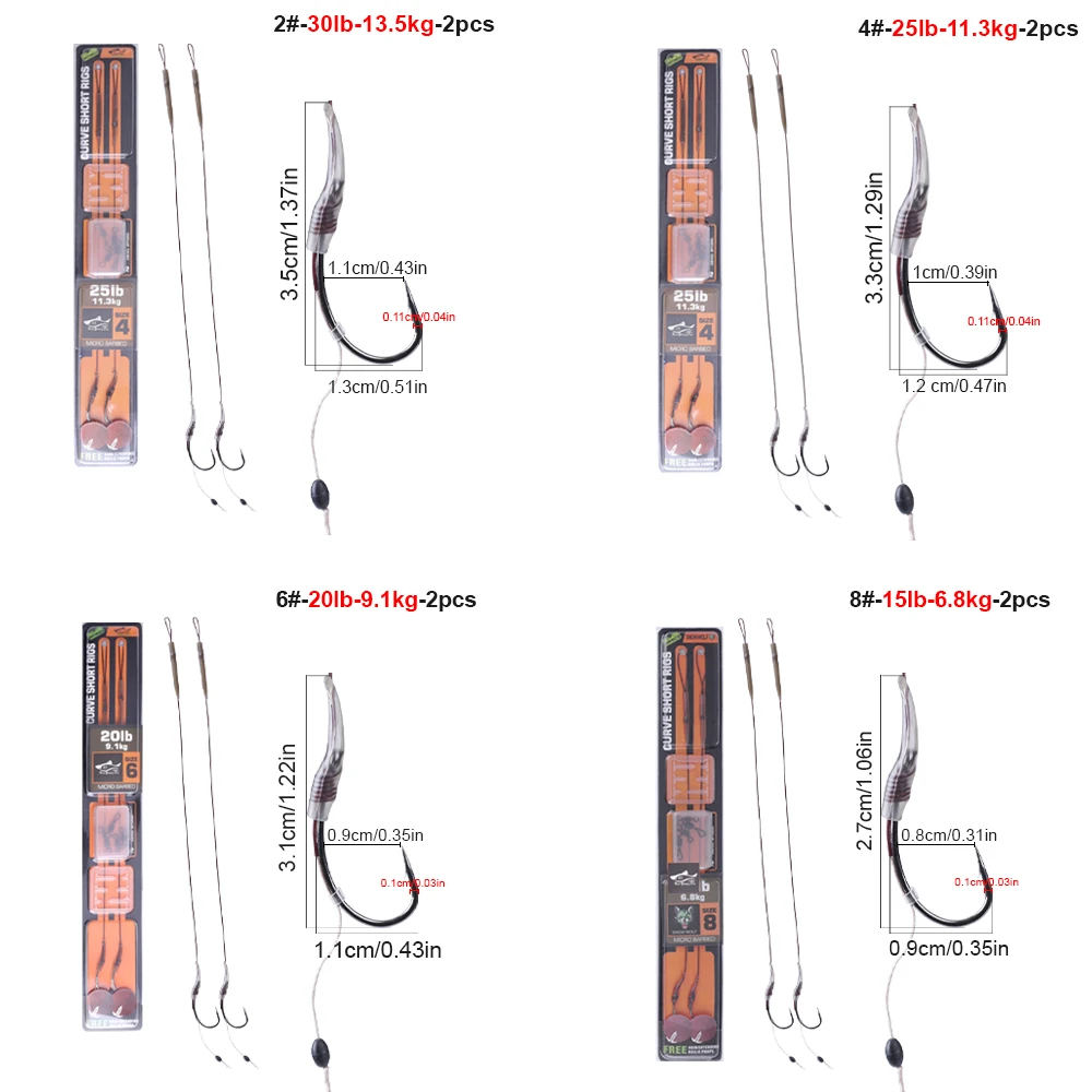 FISH KING рыболовная приманка для ловли карпа 2 шт./1 Набор #-8 # готовый крючок с