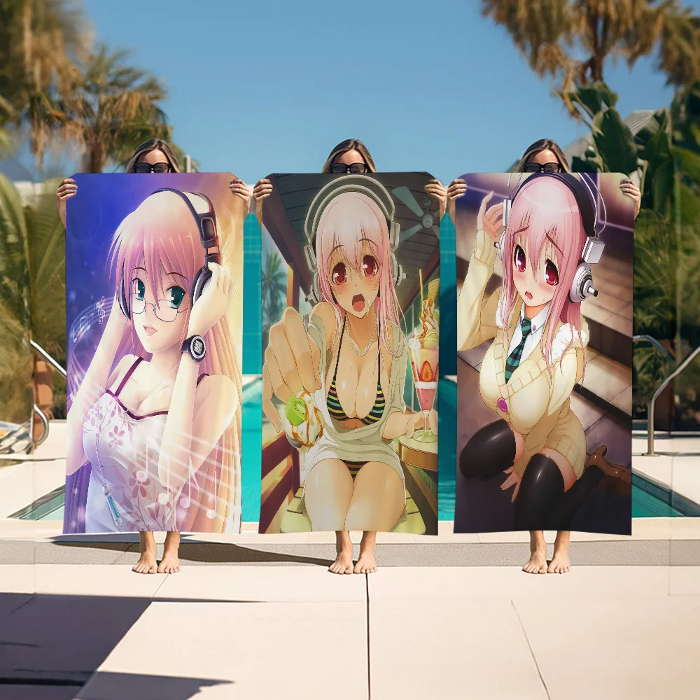 Фото Sonico Manga Сексуальное Персонализированное Банное Полотенце Быстросохнущее Полиэстер/хлопок Пляжное/бассейн/пикник/вечеринк... №1