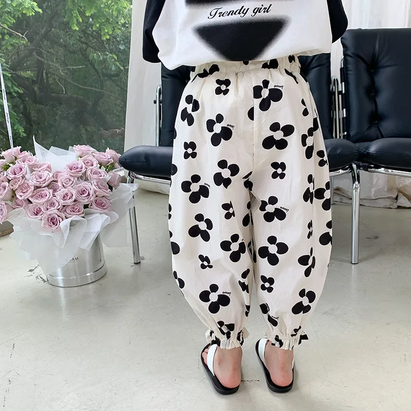 

Kids Pants Summer Thin Bloomers 2023 Loose Print Boys and Girls Baby Korean Style Anti Mosquito Casual Simple Pants for Kids
