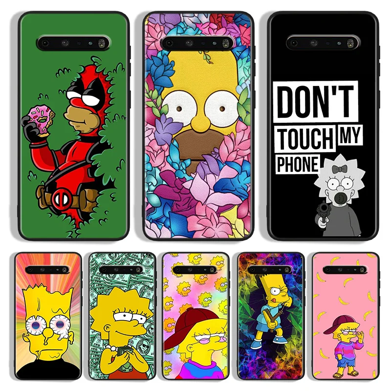 

Cool Simpsons Phone Case For LG K 92 71 51S 42 30 22 20 50S 40S Q60 V 60 50S 40 35 30 G8X G8S ThinQ Black Cover