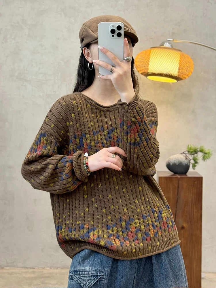 Зимние женские джемперы с принтом Max LuLu модные роскошные винтажные свитера для