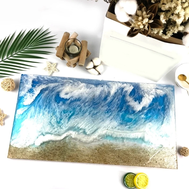 Прямоугольная форма для подноса из смолы силиконовая подставки стола DIY Art