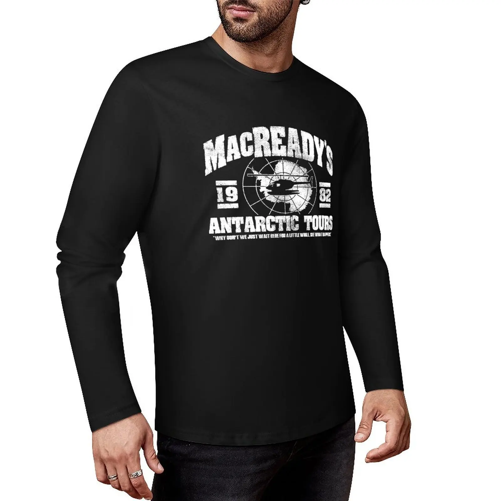 Длинная футболка MacReady's Antarctic Tours белые футболки для мальчиков на заказ большие