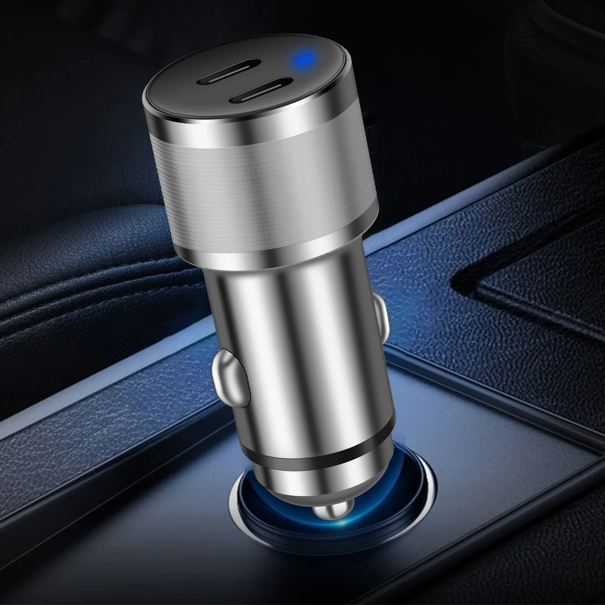 

Автомобильное зарядное устройство с двумя USB-портами, 60 Вт, PD(30 Вт + 30 Вт)