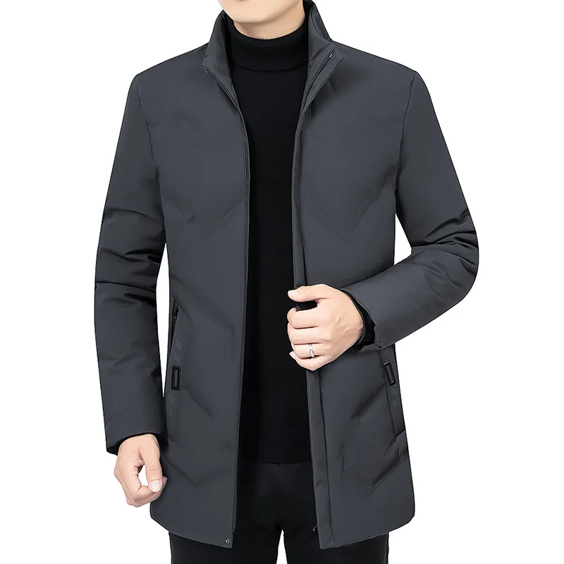 2023 New Winter Jacket Men Thicken Warm Men Parkas Hooded Long Coat Fleece Mens Jackets Outwear Windproof Padded Down Parka Male