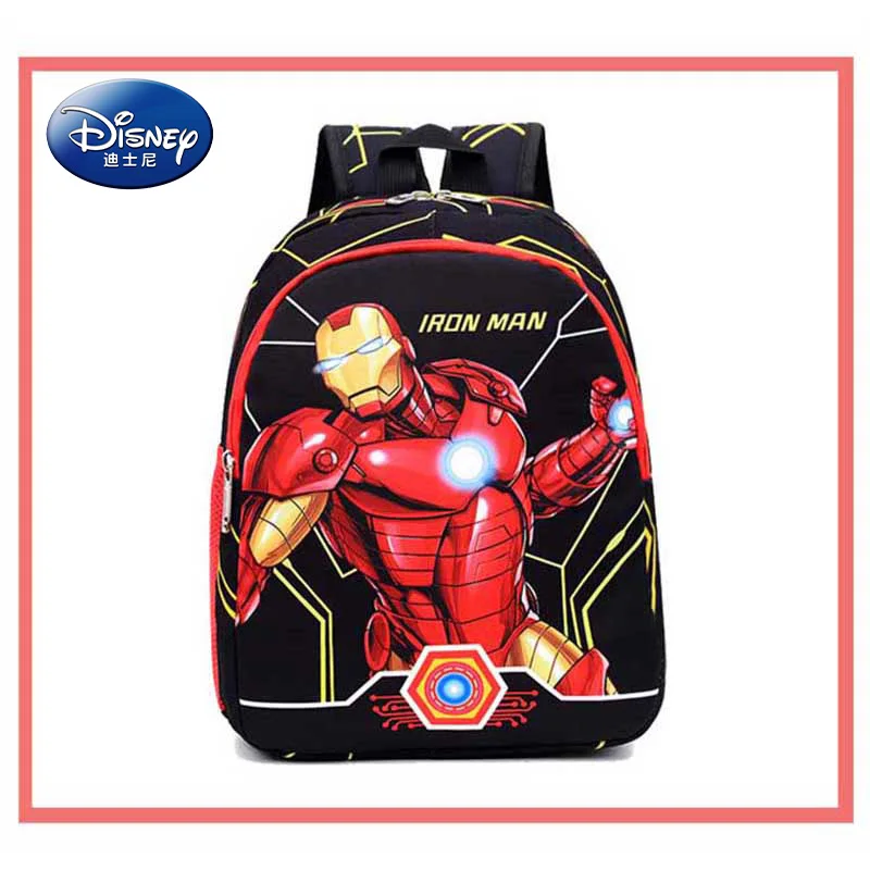 

Disney 2022 New Schoolbags Spiderman Iron Man Captain America Marvel Kids School Bags For Boys Polyester Child Student Backpack