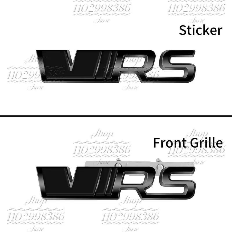 3D металлический логотип VRS, эмблема решетки автомобиля, значок на хвостовой бампер, наклейка для Rapid Octavia 2 3 A5 RS Kodiaq Fabia, аксессуары