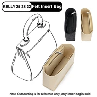 evertoner felt bag liner for kelly 25 28 32 felt cloth cosmetic bag support type shockproof female bag makeup bag