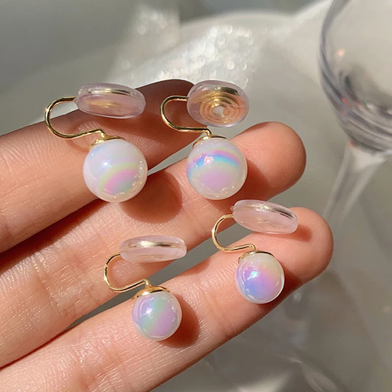 

Модные женские серьги-клипсы с имитацией жемчуга корейский креативный изящный высококачественный клипса для ушей Лидер продаж аксессуары ...