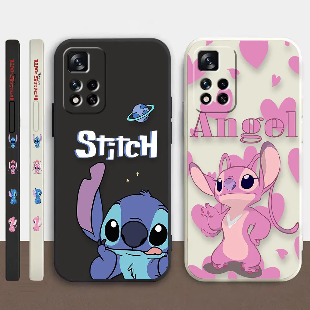 

Phone Case For Redmi Note 12 11 11T 11R 11S 10 9T 8 7 7S PRO PLUS 4G 5G Case Cover Fundas Cqoue Shell Capa 2023 Stitch And Angel
