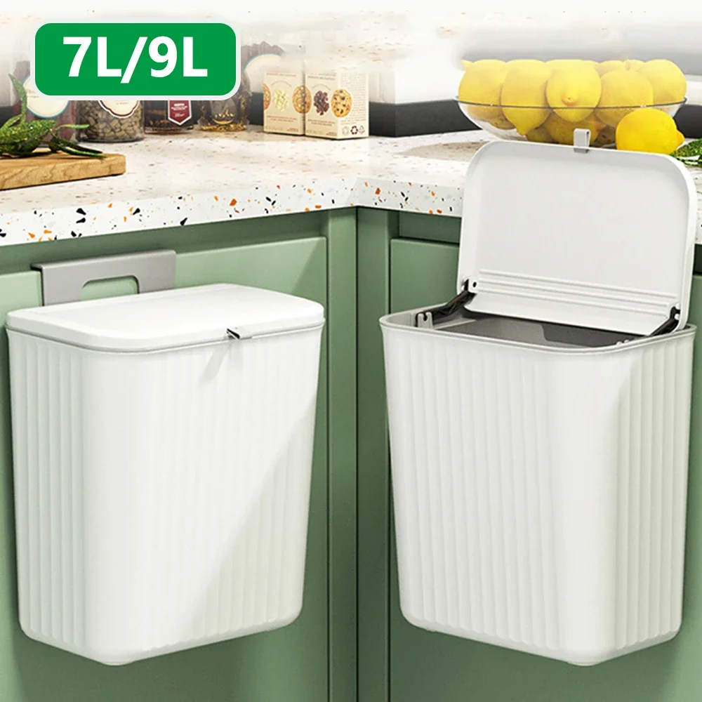 Настенный мусорный бак для кухни ванной комнаты портативный бытовой подвесной