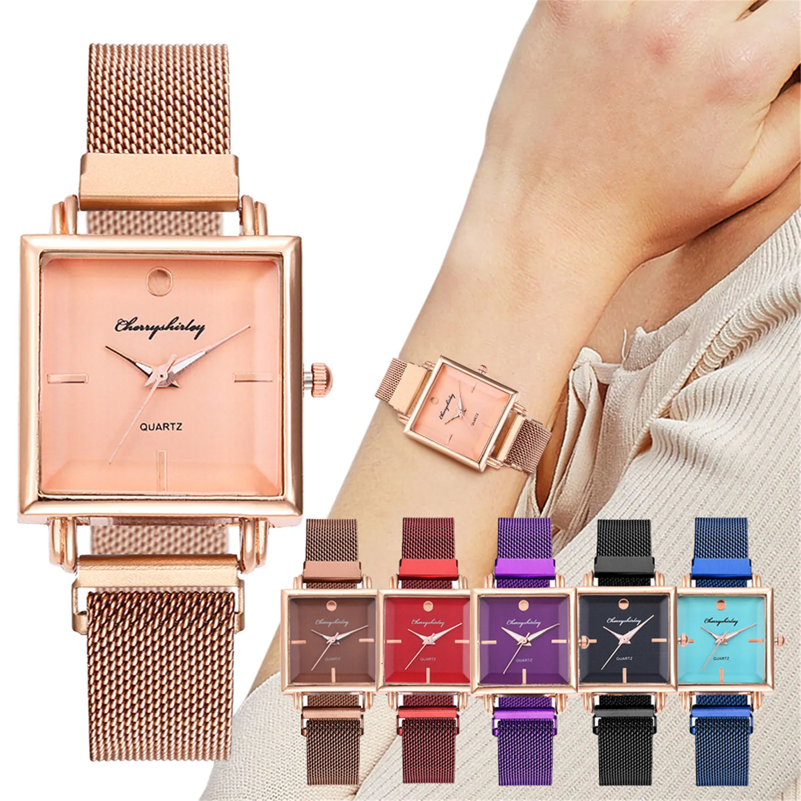 

Quartz Watch Steel Casual Women Rhinestone Flower Band Easy Read Watches for Women Womens Silver Watches for Ladies