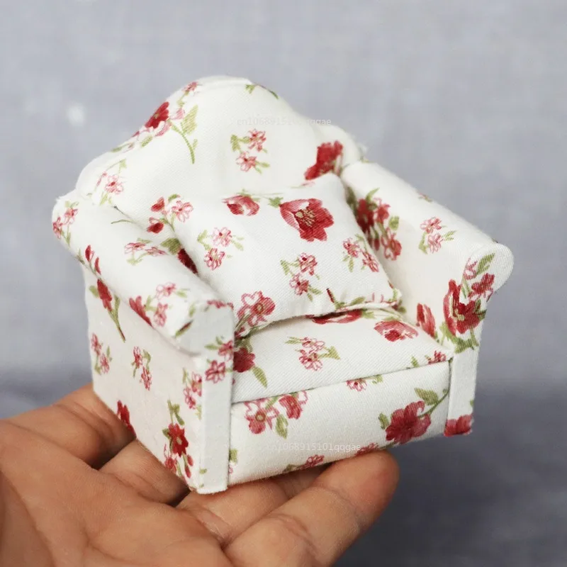 Мини-диван кресло деревянный диван игрушка цветочный подушка мебель для дома