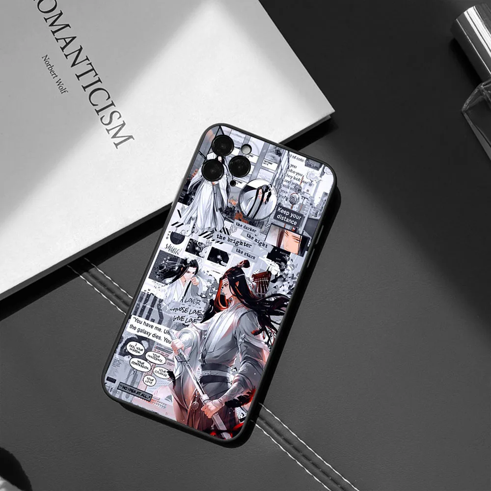 Для iphone 16ProMax 15 Pro 14 13 12 Mini 11 7 8 16 Plus XS Max XR MDZS аниме матовый полупрозрачный чехол