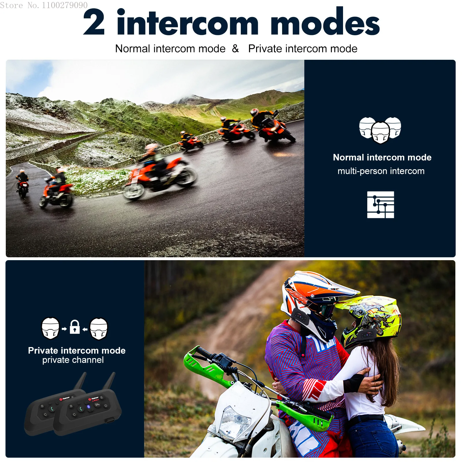V6 Plus Motorcycle Helmet Headset Bluetooth 1500M Full Duplex  Interphone Communicator for 6 Riders GPS Waterproof Accessories B enlarge