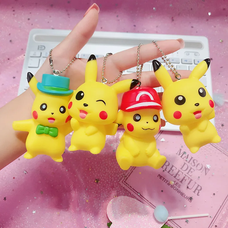 

Брелок для ключей, милый аксессуар в виде светлой куклы, Покемон, аниме «периферийный автомобиль», детский подарок на день рождения