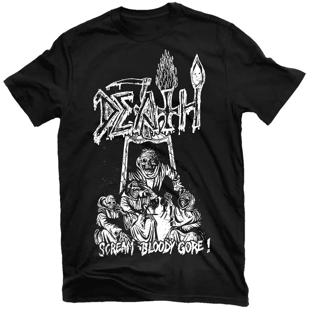 Черная футболка DEATH Scream Bloody Line Art НОВИНКА! Relapse Records TS4449 Футболки Y2K топы унисекс