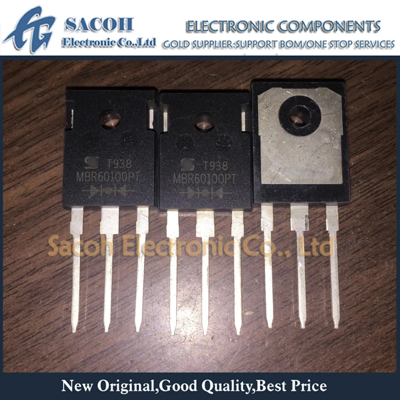 

10Pcs MBR60100PT or MBR60100WT or V60100PW TO-247 60A 100V Schottky Barrier Diode