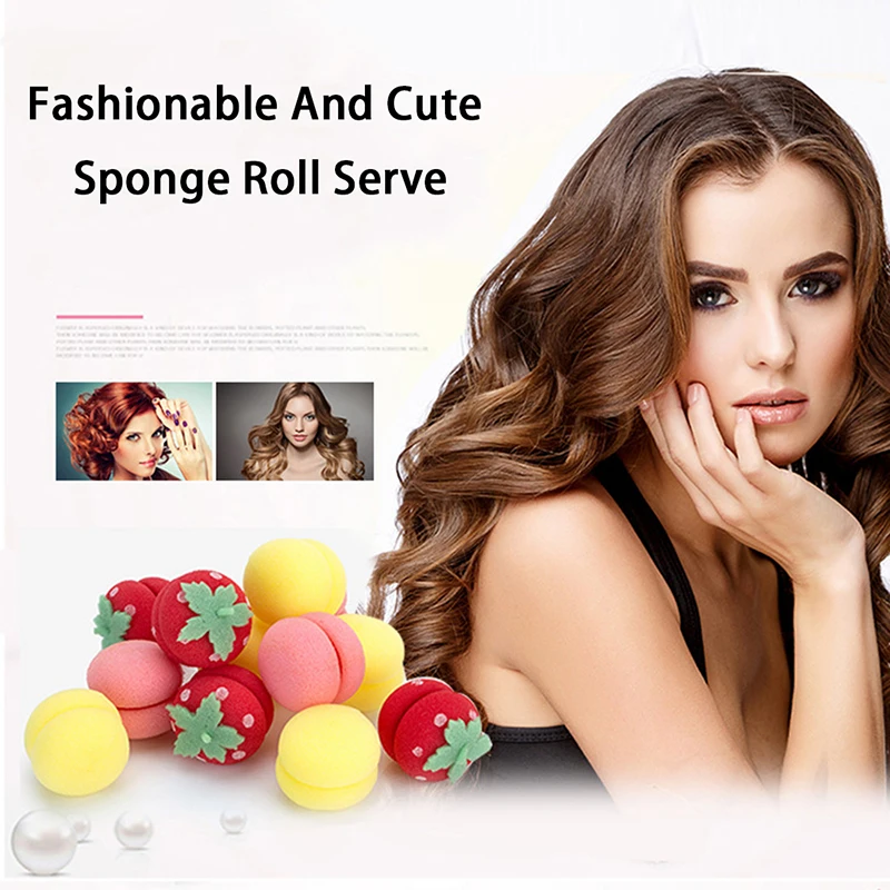 

Fashionable And Cute Sponge Roll Serve Hairdressing Tool Hair Rollers Diy Hairdressing Tool Kit Not Hurt Hair Heatless Curlers