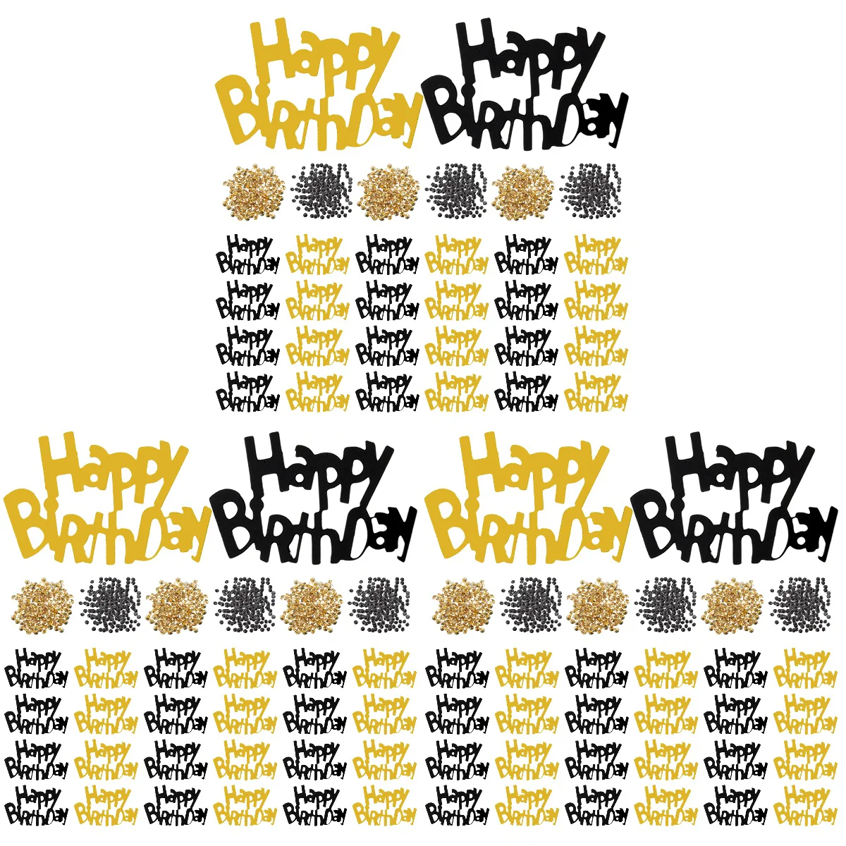 

3pcs 2 Bags of Birthday Table Confetti for Party Decoration