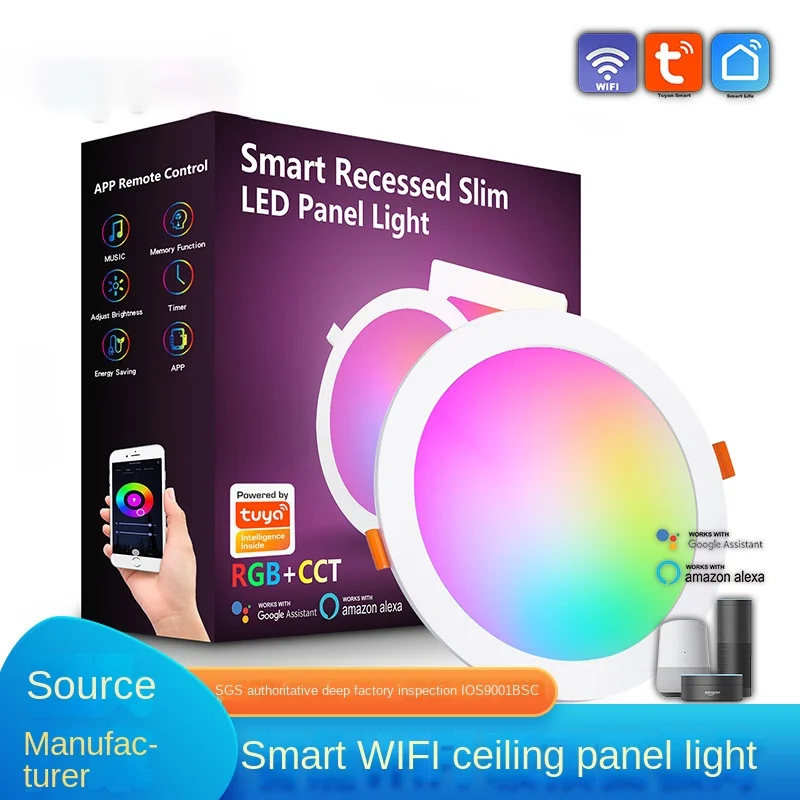 

Bluetooth Ceiling Light with Remote Control and APP Smart Atmosphere Lamp Bluetooth Compatible with Ultra Thin Light Bedroom