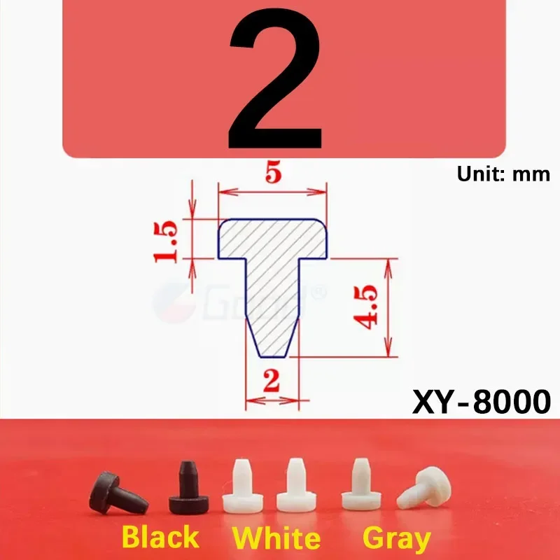 

2-14 мм, термостойкая силиконовая твердая заглушка, мягкая уплотнительная заглушка, гайка с отверстием для винта, Т-образная заглушка с отверстием, черный, белый цвет