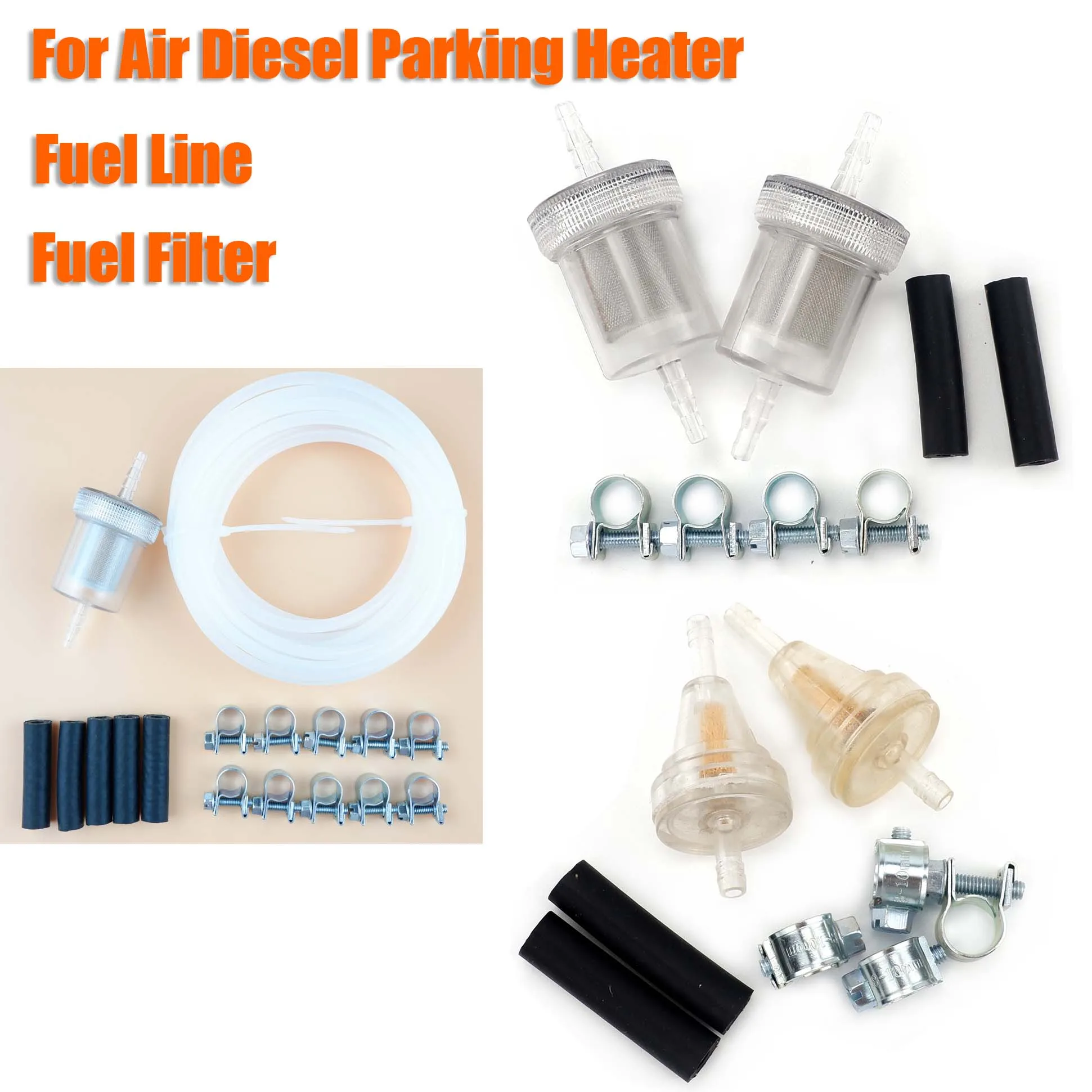 Car Truck Air Diesel Parking Heater Fuel Line + Fuel Filter + Connction Hose + Clip Kit For Webasto Eberspacher
