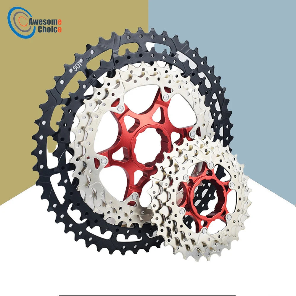 

Спортивный горный велосипед VG, велосипедная кассета свободного колеса 8 9 10 11 12 Скоростей, звездочка 40T 42T 46T 50T 52T для SHIMANO