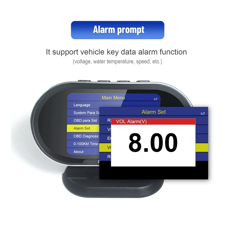 Автомобильный цифровой измеритель HUD KONNWEI KW206 OBD2 автомобильный умный OBD спидометр