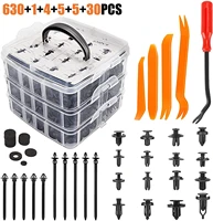 630pcs sets of hybrid door panel bumper expansion screws through nails plastic interior buckle removal device