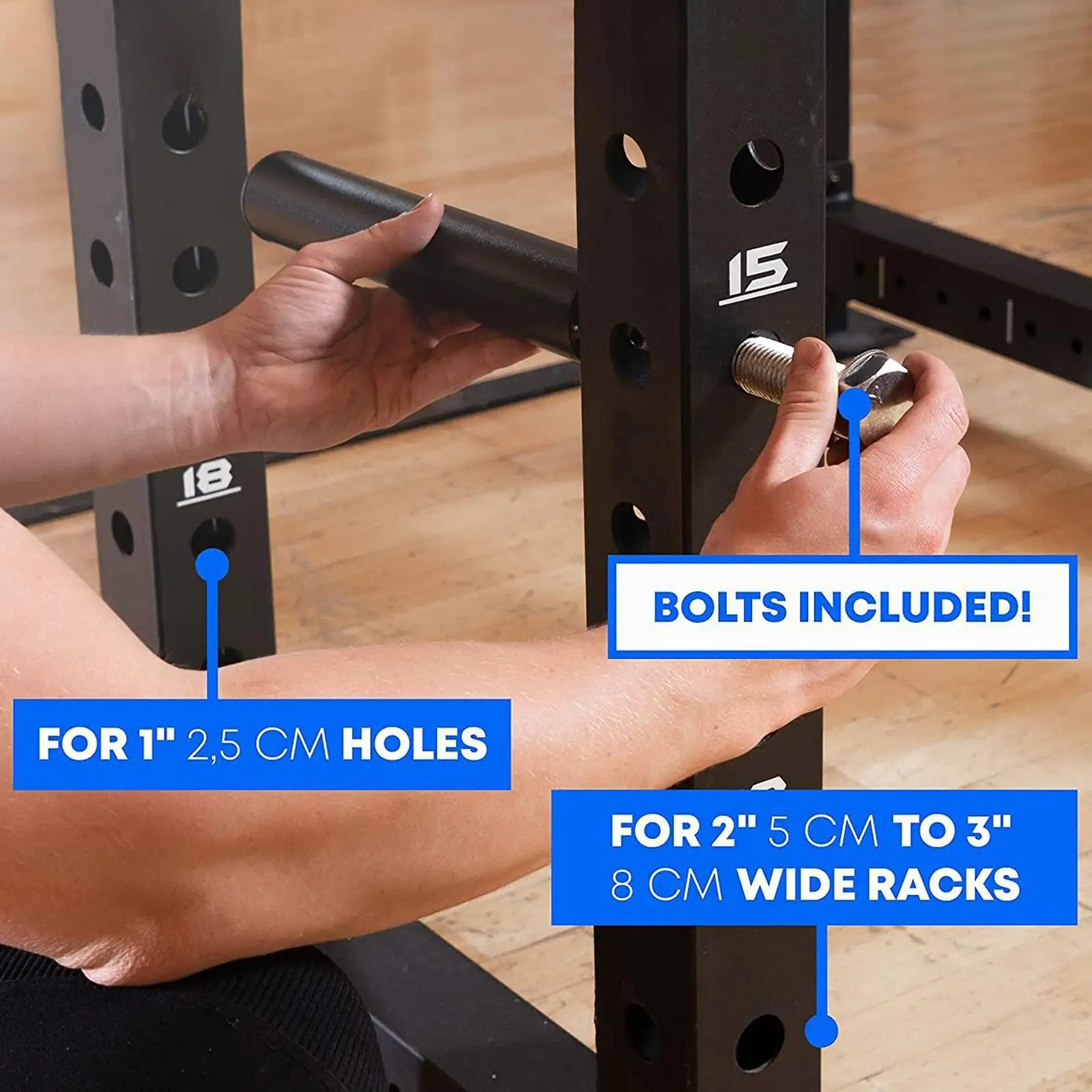 

Power Squat Rack Holder Barbell Plate Storage Holder for Weightlifting