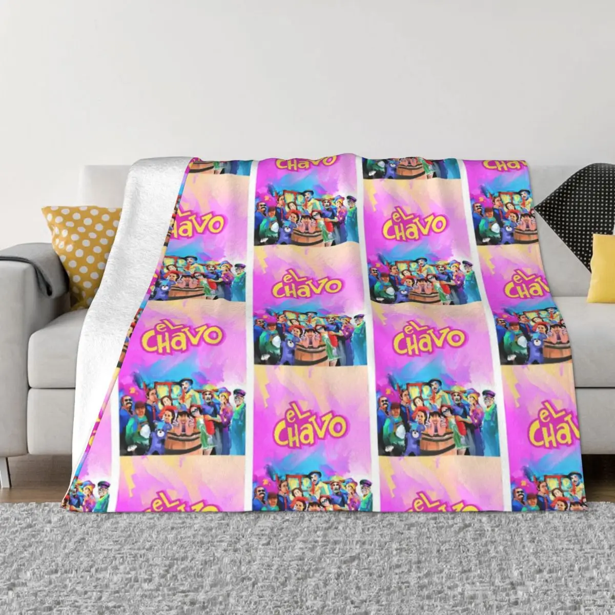 

El Chavo Del Ocho Cartoon Plaid Blanket Fleece Spring/Autumn TV Series Soft Throw Blankets for Home Outdoor Rug Piece