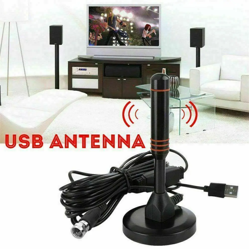 

25DBI HD Digital Indoor Amplified TV Antenna 200 Miles Ultra HDTV With Amplifier VHF/UHF Quick Response Outdoor Aerial Set