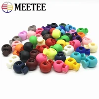 meetee 50pcs high grade plastic stopper cord lock tighten spring cords end buckles diy clothing adjustment button accessory f5 2