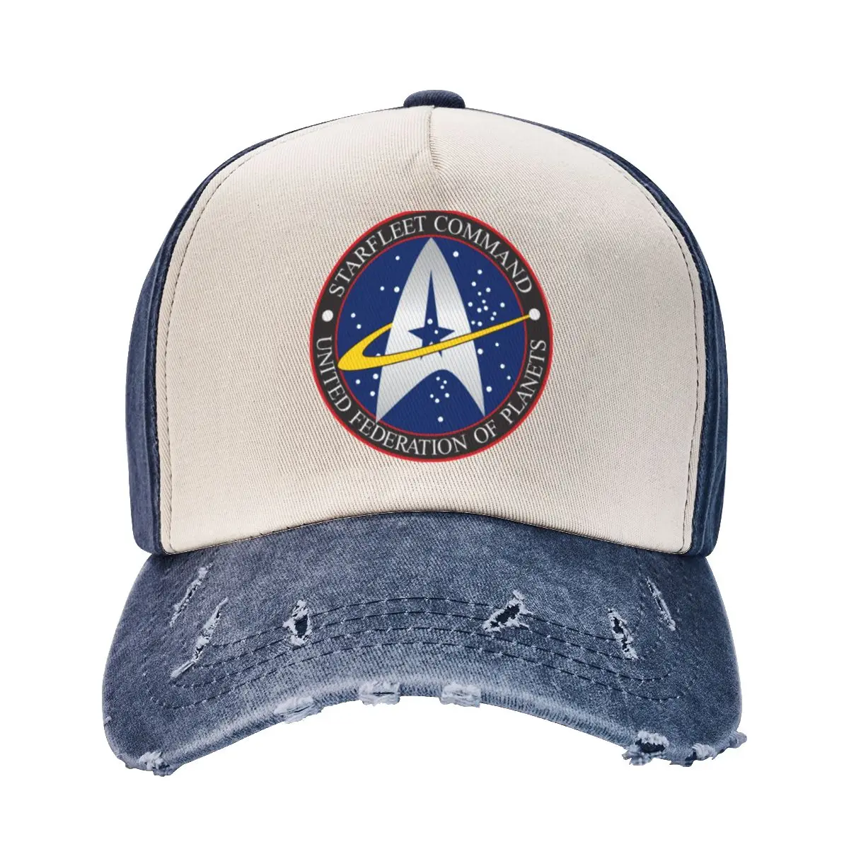 

Starfleet Star Treks Cap Trucker Hat Merchandise Classic Distressed Washed Snapback Hat Unisex Outdoor Activities Hats Cap