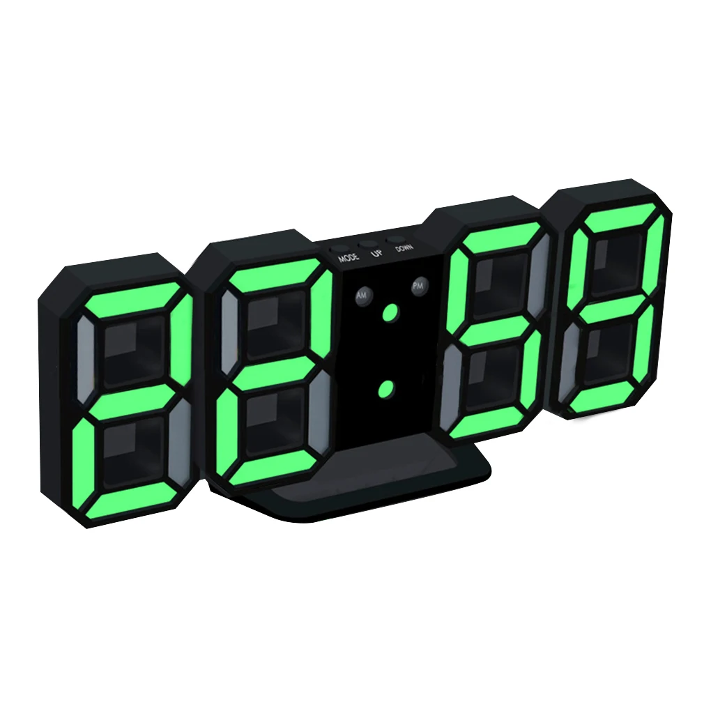 

3D LED Wall Clock Modern Design Digital Table Clock Alarm Nightlight Saat reloj de pared Watch For Home Living Room Decoration