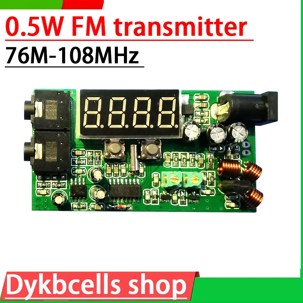 0 5W FM - передатчик PLL DIY KITS Светодиодный цифровой дисплей стереоакустический для DC