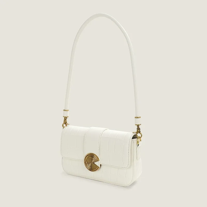 Модная роскошная сумка на плечо однотонная маленькая из искусственной кожи