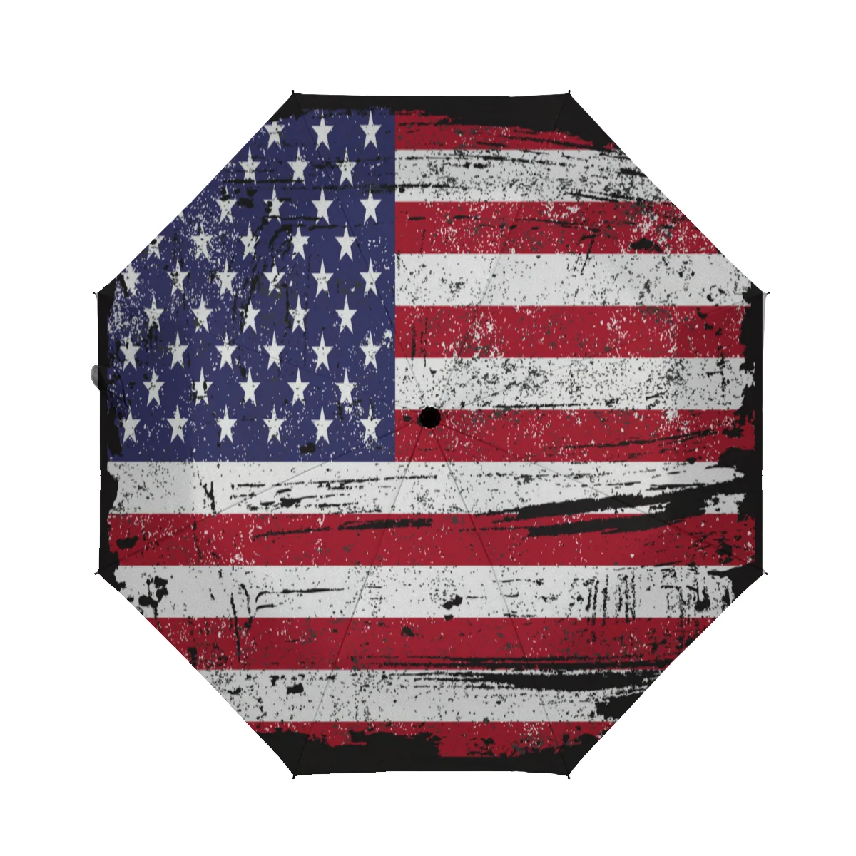 

Compact Travel Folding Umbrella Sun Rain Windproof Kids Womens Mens Vintage Usa American Flag Retro